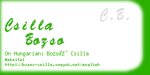 csilla bozso business card